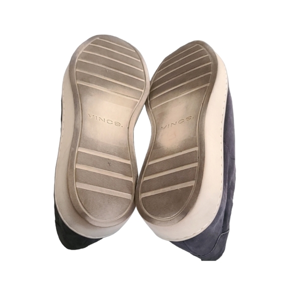 VINCE Slater Graphite Black Suede Leather Minimalist Dress Sneakers 45 11 - Picture 9 of 16